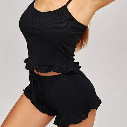 Women's 2 Suspenders Homewear Soft Pajamas