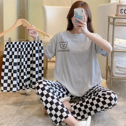 New women's three-piece pajamas homewear